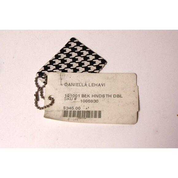 Daniella Lehavi Italian Leather Handbag in Black & White Houndstooth Pattern - Picture 10 of 10